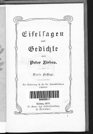 Eifelsagen und Gedichte