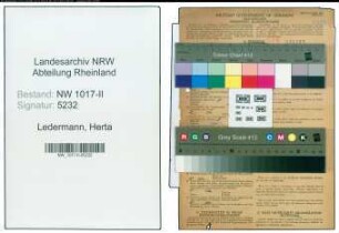 Entnazifizierung Herta Ledermann , geb. 03.05.1908 (Verkaeuferin)