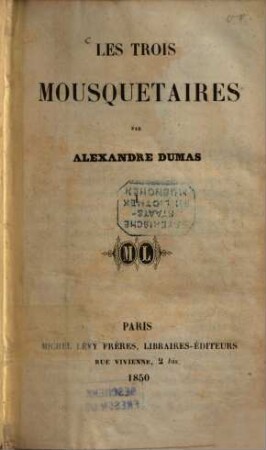 Les trois mousquetaires, 1