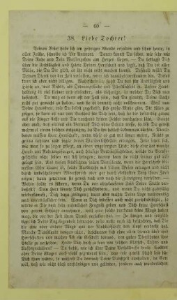38. Liebe Tochter!