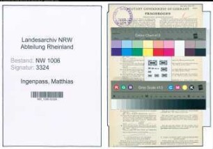 Entnazifizierung Matthias Ingenpass , geb. 30.08.1889 (Korbmacher)