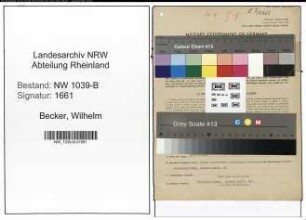 Entnazifizierung Wilhelm Becker , geb. 07.01.1903 (Prokurist)