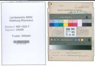 Entnazifizierung Wilhelm Trusen , geb. 27.11.1893 (Kaufmaennischer Angestellter)