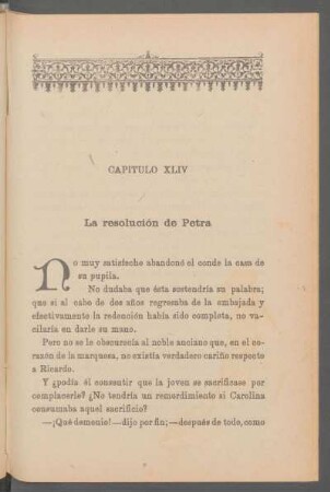 Capítulo XLIV - La resolución de Petra