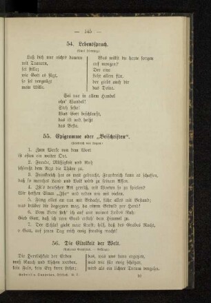 56. Die Eitelkeit der Welt.