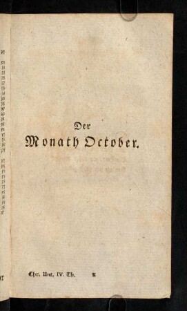 1-130, Der Monath October.