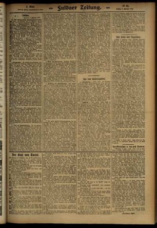 Zweite Ausgabe vom Freitag, den 07. Februar 1913.