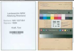 Entnazifizierung Toni Kraft , geb. 04.02.1897 (Verw.Angestellter)