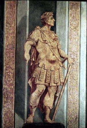 Statuen der zwölf römischen Kaiser von Julius Cäsar bis Domitian (Sockelinschriften zerstört)