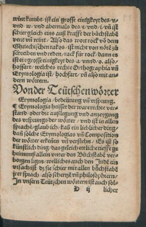 Von der Teutschen wörter Etymologia ...