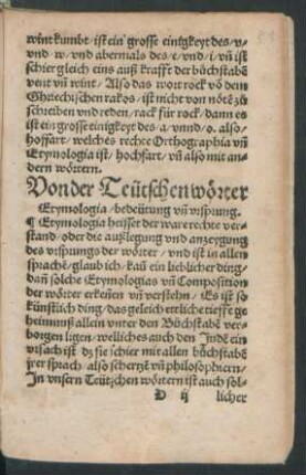 Von der Teutschen wörter Etymologia ...