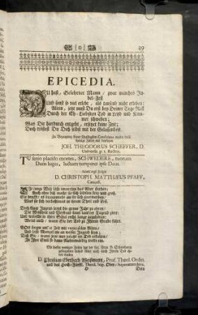 29-48, Epicedia