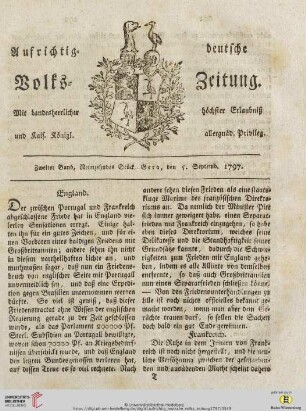 Zweiter Band. Neunzehendes Stück