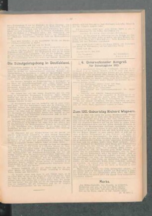 4. Internationaler Kongreß für Schulhygiene 1913