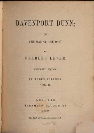 Davenport Dunn or the man of the day, 2