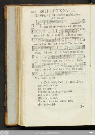 Psalm CXXXVIII. Danksagung für Gottes Wohlthaten und Gnade.