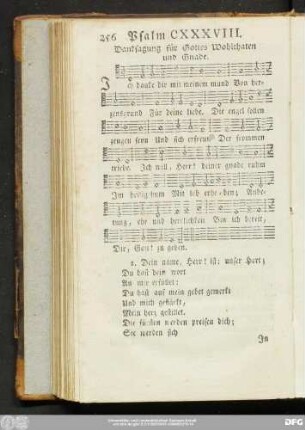 Psalm CXXXVIII. Danksagung für Gottes Wohlthaten und Gnade.