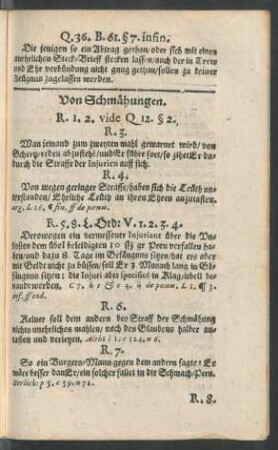 Von Schmähungen