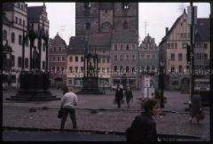 Lutherstadt Wittenberg, Markt mit Lutherdenkmal
