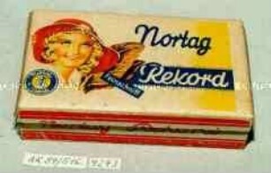 Pappschachtel für 50 Gramm "Nortag Rekord Feinschnitt Nortag Tabak"