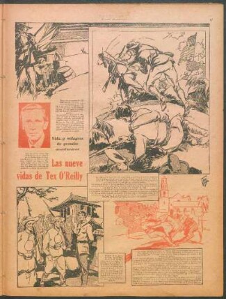 Las nueve vidas de Tex O'Reilly [Dibujos] : Vida y milagros de grandes aventureros