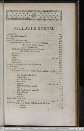 Syllabus Rerum