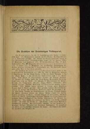 1. Die Fraktion der Freisinnigen Volkspartei.