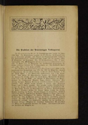1. Die Fraktion der Freisinnigen Volkspartei.