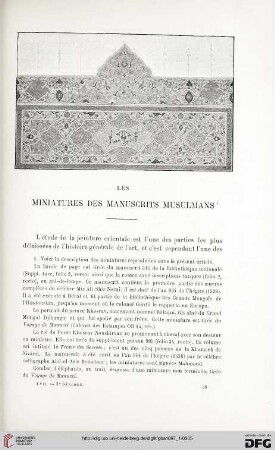 3. Pér. 17.1897: Les miniatures des manuscrits musulmans, [1]