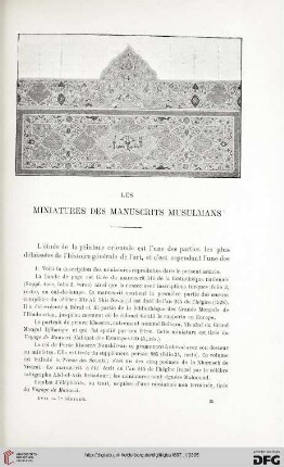 3. Pér. 17.1897: Les miniatures des manuscrits musulmans, [1]