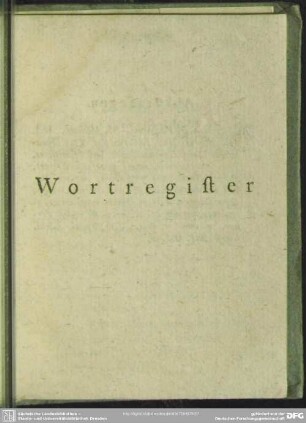 Wortregister