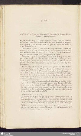 A Notice of the Copper and Tin raised in Cornwall
