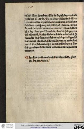 Explicit tractatus beati Bernhardi de planctu beate Marie.