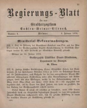 Nr. 4 : 8. Februar 1876