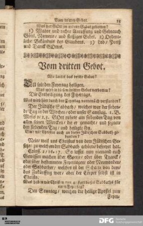 Vom dritten Gebot.