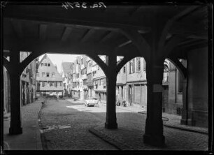 Heilbronn. Schwibbogengasse. Straßenbild