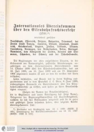 Internationales Übereinkommen über den Eisenbahnfrachtverkehr