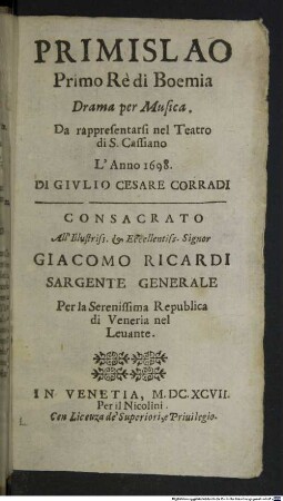 Primislao primo rè di Boemia