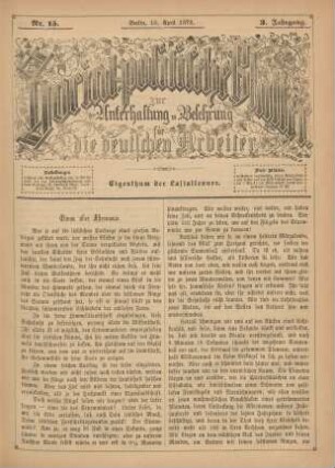 Nr. 15. Berlin, 10. April 1875. 3. Jahrgang.