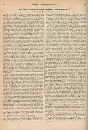 327-330 Der Einfluß der Bibelwissenschaft auf das Gemeindebibelwerk