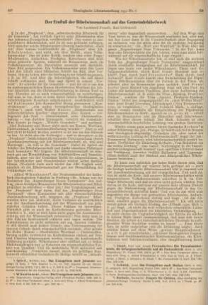 327-330 Der Einfluß der Bibelwissenschaft auf das Gemeindebibelwerk