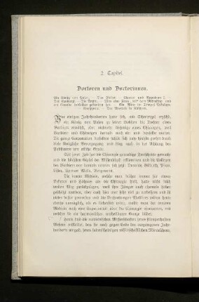 2. Capitel. Doctoren und Doctorinnen.