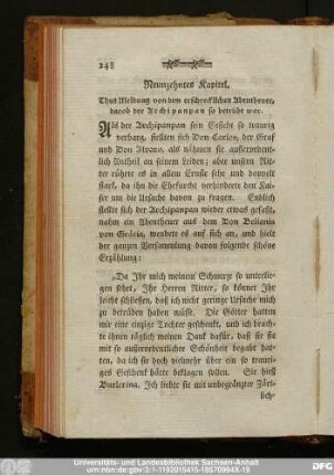 Neunzehntes Kapitel. Thut Meldung von dem erschrecklichen Abentheuer, darob der Archipanpan so betrübt war.