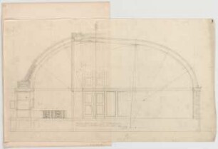 Thiersch, Friedrich von; Wiesbaden; Kurhaus - Musikpavillon (Teilansicht, Schnitt)