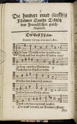 Der Erst Psalm [bis] Pseaume XXX