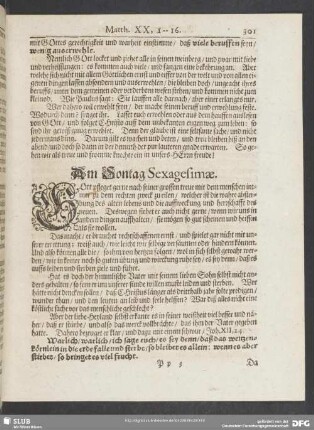 Am Sontag Sexagesimae