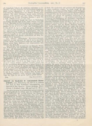 509-511 [Rezension] Kayser, Karl (Hrsg.), Zeitschrift der Gesellschaft für niedersächsische Kirchengeschichte. 4. Jahrg