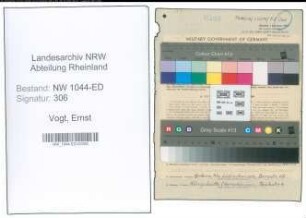 Entnazifizierung Ernst Vogt , geb. 05.03.1889 (Lehrer)