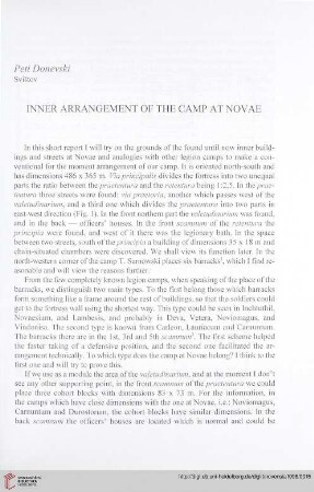10: Inner arrangement of the camp at Novae