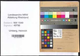 Entnazifizierung Heinrich Umberg , geb. 31.05.1902 (Sachbearbeiter)